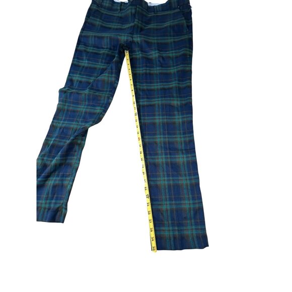 NEW Barabas Plaid Pants Navy Blue Lime Green Men's Sz 36x30 Slim Fit Trouser NWT - Picture 4 of 8